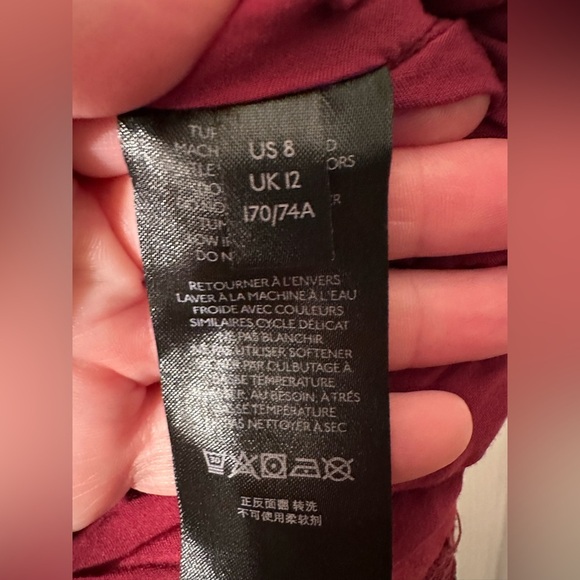 FREE PEOPLE 8 Nightfall Vegan Suede Pants Pomegranate High Waisted Paper Bag Vtg - Picture 8 of 16